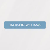 Kinder naam eenvoudig blauw grijs palet labels (Design 2)