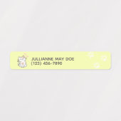 Kinder naam en telefooncentrale waterdicht labels (Design 1)