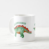Kinder naam Funny Waterverf Dinosaur Koffiemok (Voorkant links)