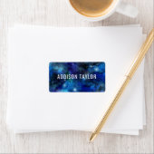 Kinder naam Galaxy Space School Supply Label (Insitu)