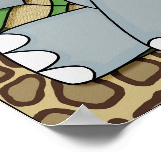 Kinder naam Hippo Poster (Hoek)