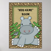 Kinder naam Hippo Poster (Voorkant)