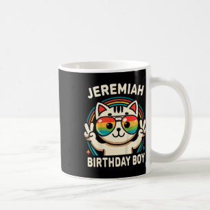 Kinder naam Jeremiah Birthday Boy Cat Koffiemok