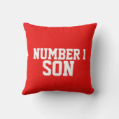 Kinder naam jongens football groen rood kussen (Achterkant)