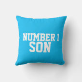 Kinder naam jongens football rode blauwe kussen (Achterkant)