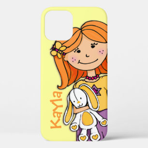 Kinder naam Kayla meisje knuffelgeel iPhone 12 Hoesje