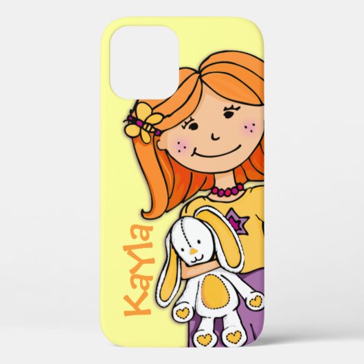 Kinder naam Kayla meisje knuffelgeel Case-Mate iPhone Case (Achterkant)