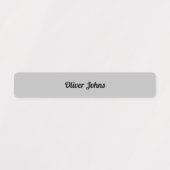 Kinder naam Label School Grey Zwart Custom (Design 1)