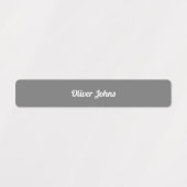 Kinder naam label school grijs blauw kleur code co (Design 1)