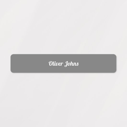 Kinder naam label school grijs blauw kleur code co (Design 1)