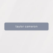 Kinder naam op grijze lijm labels (Design 2)