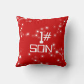 Kinder naam Raketruimteverkenner rode kussen (Achterkant)