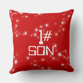 Kinder naam Raketruimteverkenner rode kussen (Achterkant)