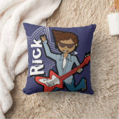Kinder naam rockstar guitar boy donkerblauwe kusse kussen (Deken)