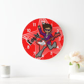 Kinder naam rockstar guitar boy rode klok (Huis)