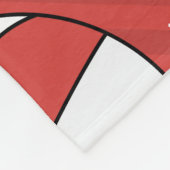 Kinder naam rode en gestreept volleybalpatroon fleece deken (Hoek)