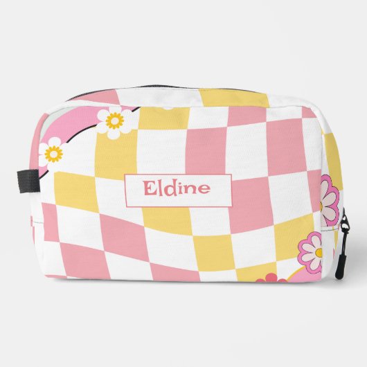 Kinder naam rugzak 70s groovy terug naar school (Voorkant)