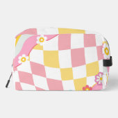 Kinder naam rugzak 70s groovy terug naar school (Achterkant)