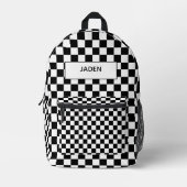 Kinder naam rugzak auto race terug naar school (Voorkant)