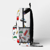 Kinder naam rugzak auto race terug naar school (Rechts)