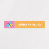 Kinder naam van Cute Colorful Butterfly Labels (Design 1)