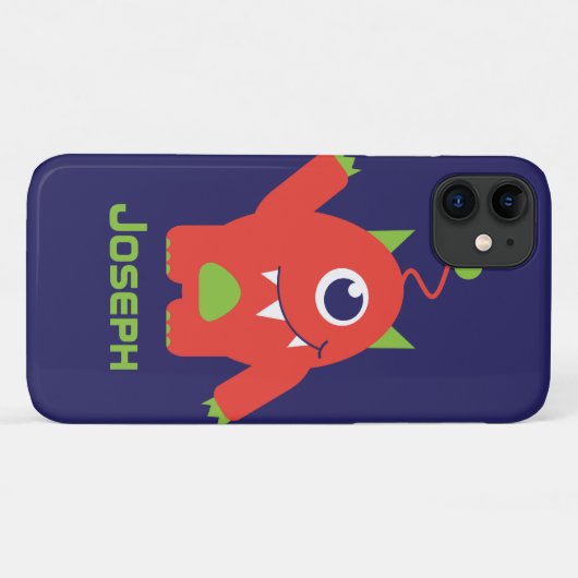 Kinder naam van een uitheemse sinaasappel en blauw Case-Mate iPhone case (Achterkant (horizontaal))