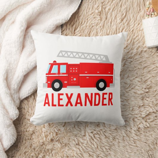 Kinder naam van Fire Truck Kussen (Deken)