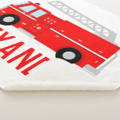 Kinder naam van Fire Truck Sherpa Deken (3/4)