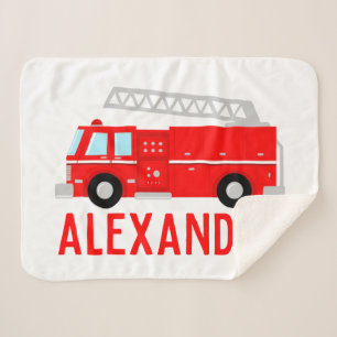 Kinder naam van Fire Truck Sherpa Deken