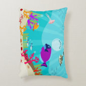 Kinder naam van kleurrijke Zeeen van de oceaan Accent Kussen (Voorkant(Verticaal))