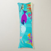 Kinder naam van kleurrijke Zeeen van de oceaan Lichaamskussen (Voorkant Verticaal)