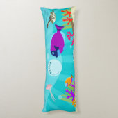 Kinder naam van kleurrijke Zeeen van de oceaan Lichaamskussen (Achterkant (Verticaal))