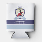 Kinder naam zwemclub Crest Cute Penguin Blikjeskoeler (Voorkant)