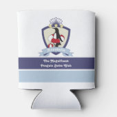 Kinder naam zwemclub Crest Cute Penguin Blikjeskoeler (Achterkant)
