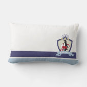 Kinder naam zwemclub Crest Cute Penguin Kussen (Achterkant)