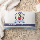 Kinder naam zwemclub Crest Cute Penguin Kussen (Deken)