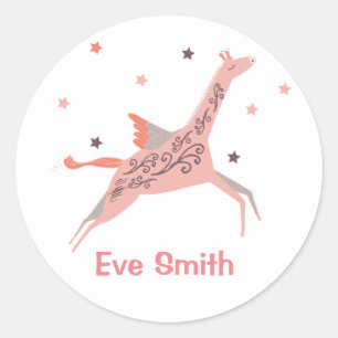 Kinder naamstickers ronde sticker