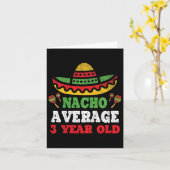 Kinder Nacho Gemiddelde 3 Jaar Oude Verjaardag Cin Kaart (Gele Bloem)
