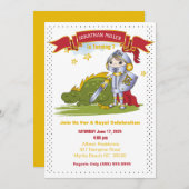 Kinder nacht in Armor Dragon Birthday Party Kaart (Voorkant / Achterkant)