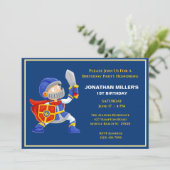 Kinder nacht in de uitnodiging van Armor Birthday (Staand voorkant)