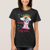 Kinder nageslacht groot zuster unicorn baby shower t-shirt (Voorkant)