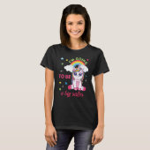 Kinder nageslacht groot zuster unicorn baby shower t-shirt (Voorkant volledig)
