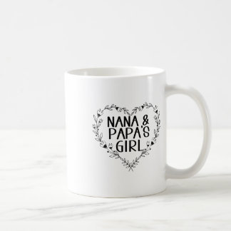 Kinder Nana & Papas Meisje Bloemen Hart aan op Koffiemok