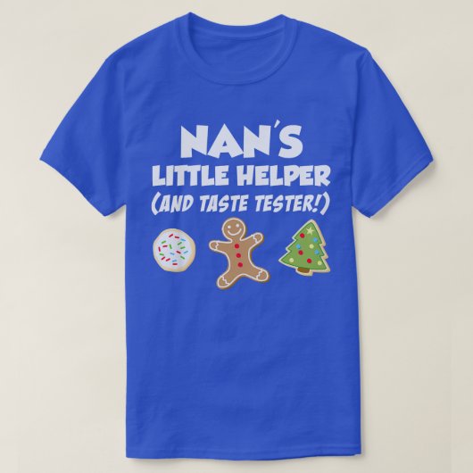 Kinder Nan's Little Helper Kerstkoekje Baking T T-shirt (Design voorkant)