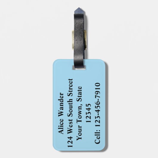 Kinder Narwhale Bagagelabel (Achterkant verticaal)