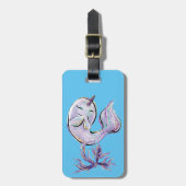 Kinder Narwhale Bagagelabel (Voorkant verticaal)