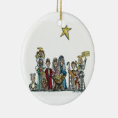 kinder nativiteitsscène keramisch ornament (Rechts)