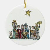 kinder nativiteitsscène keramisch ornament (Voorkant)