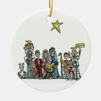 kinder nativiteitsscène keramisch ornament