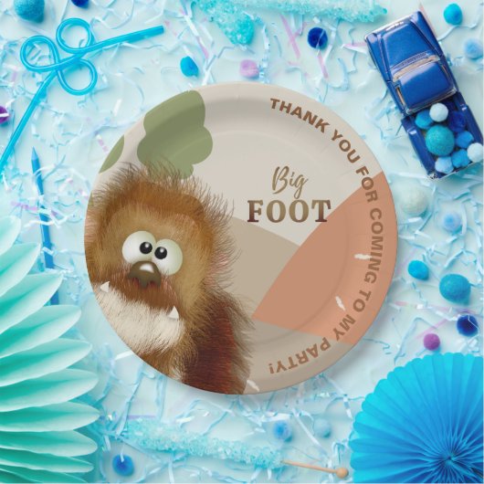 Kinder Natuur Big Foot/Sasquatch Birthday Party Papieren Bordje (Feest)